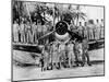 Marines of Famed VMF-214 Black Sheep Squadron Wearing Baseball Caps Given by St. Louis Cardinals S-null-Mounted Photographic Print