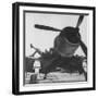 Marines of VMF-222 Relaxing on Wings of Their Aircraft Between Air Strikes-Charles Fenno Jacobs-Framed Photographic Print