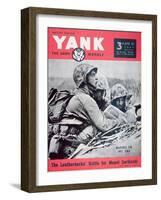 Marines on Iwo Jima', Cover from 'Yank' Magazine, 13th April 1945-null-Framed Giclee Print