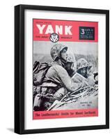 Marines on Iwo Jima', Cover from 'Yank' Magazine, 13th April 1945-null-Framed Giclee Print