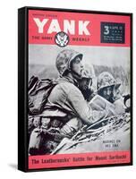 Marines on Iwo Jima', Cover from 'Yank' Magazine, 13th April 1945-null-Framed Stretched Canvas