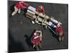 Marines Push Pordnance into Place on the Flight Deck of USS Enterprise-Stocktrek Images-Mounted Photographic Print