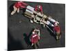 Marines Push Pordnance into Place on the Flight Deck of USS Enterprise-Stocktrek Images-Mounted Photographic Print