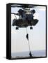 Marines Rappel from a CH-53E Sea Stallion Helicopter-Stocktrek Images-Framed Stretched Canvas
