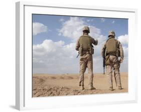 Marines Scan the Horizon for Insurgent Activity During a Security Patrol-Stocktrek Images-Framed Photographic Print