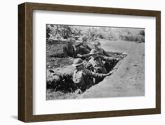 Marines Throwing Grenades-null-Framed Photographic Print