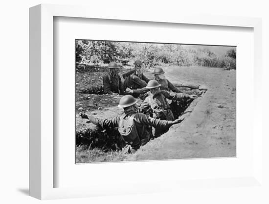 Marines Throwing Grenades-null-Framed Photographic Print