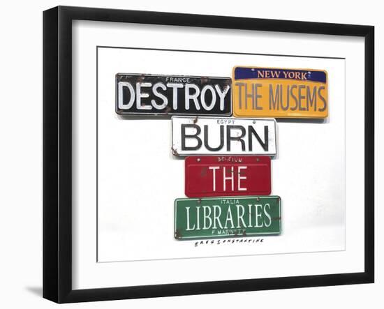 Marinetti Destroy Museums-Gregory Constantine-Framed Giclee Print