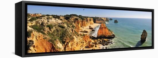 Marinha Beach Cliffs. Algarve, Portugal-Mauricio Abreu-Framed Stretched Canvas