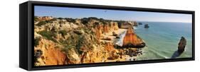 Marinha Beach Cliffs. Algarve, Portugal-Mauricio Abreu-Framed Stretched Canvas