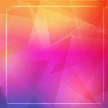 Abstract Orange Pink Background with Shining White Lines and Frame-marinini-Art Print