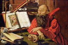 St. Jerome in Meditation-Marinus van Roejmerswaelen-Giclee Print