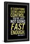 Mario Andretti Not Going Fast Enough Quote-null-Framed Poster
