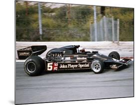 Mario Andretti Racing a Jps Lotus-Cosworth 78, Spanish Grand Prix, Jarama, Spain, 1977-null-Mounted Photographic Print