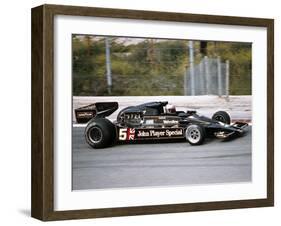 Mario Andretti Racing a Jps Lotus-Cosworth 78, Spanish Grand Prix, Jarama, Spain, 1977-null-Framed Photographic Print