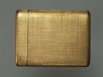 Open Silver Cigarette Case with Gold Button and Hinged Cover-Mario Buccellati-Giclee Print