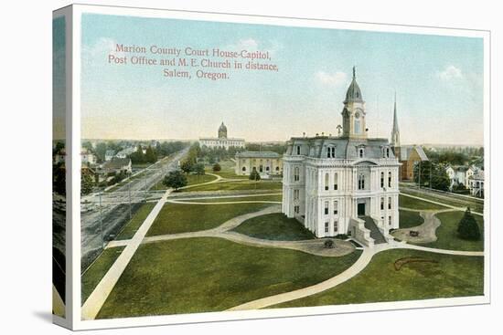 Marion County Courthouse, Salem, Oregon-null-Stretched Canvas