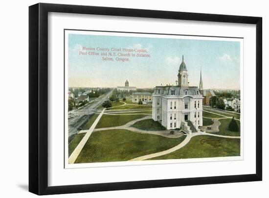 Marion County Courthouse, Salem, Oregon-null-Framed Art Print