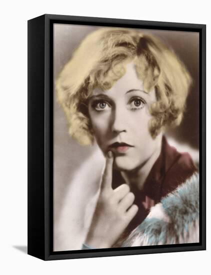 Marion Davies American Film Actress with a Questioning Look on Her Face-null-Framed Stretched Canvas