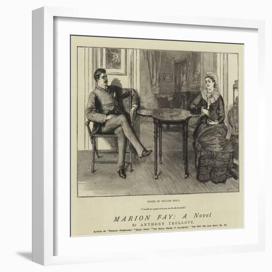 Marion Fay, a Novel-William Small-Framed Giclee Print