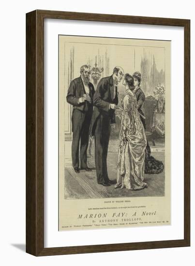 Marion Fay, a Novel-William Small-Framed Giclee Print