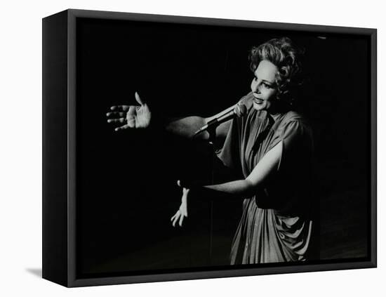 Marion Montgomery Singing at the Forum Theatre, Hatfield, Hertfordshire, 17 March 1979-Denis Williams-Framed Stretched Canvas