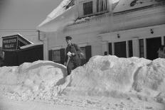 Man Clearing Snow from Truck after Heavy Snowfall, Vermont, 1940-Marion Post Wolcott-Photographic Print