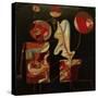 Marionetten (Bunt auf Schwarz) (Marionettes (Colour on Black)), 1930-Paul Klee-Stretched Canvas