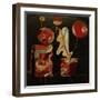Marionetten (Bunt auf Schwarz) (Marionettes (Colour on Black)), 1930-Paul Klee-Framed Giclee Print