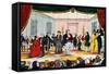 Marionettes, Caricature of the Bourgeoisie, 1839-null-Framed Stretched Canvas