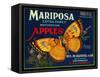 Mariposa Apple Label - San Francisco, CA-Lantern Press-Framed Stretched Canvas