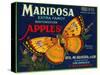 Mariposa Apple Label - San Francisco, CA-Lantern Press-Stretched Canvas