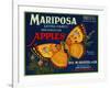 Mariposa Apple Label - San Francisco, CA-Lantern Press-Framed Art Print