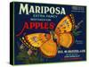 Mariposa Apple Label - San Francisco, CA-Lantern Press-Stretched Canvas