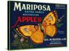 Mariposa Apple Label - San Francisco, CA-Lantern Press-Stretched Canvas