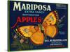 Mariposa Apple Label - San Francisco, CA-Lantern Press-Stretched Canvas