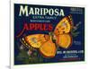 Mariposa Apple Label - San Francisco, CA-Lantern Press-Framed Art Print