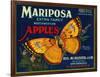 Mariposa Apple Label - San Francisco, CA-Lantern Press-Framed Art Print