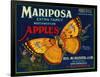 Mariposa Apple Label - San Francisco, CA-Lantern Press-Framed Art Print