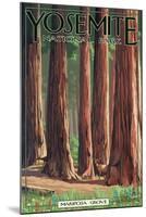 Mariposa Grove - Yosemite National Park, California-Lantern Press-Mounted Art Print
