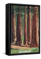 Mariposa Grove - Yosemite National Park, California-Lantern Press-Framed Stretched Canvas