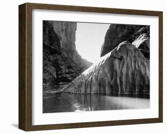 Mariscal Canyon, with Steep, Jagged Walls Rising Sharply from River, at Big Bend National Park-Myron Davis-Framed Photographic Print