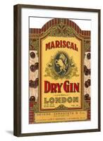 Mariscal Dry Gin Label-null-Framed Art Print