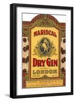 Mariscal Dry Gin Label-null-Framed Art Print