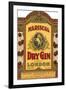 Mariscal Dry Gin Label-null-Framed Art Print
