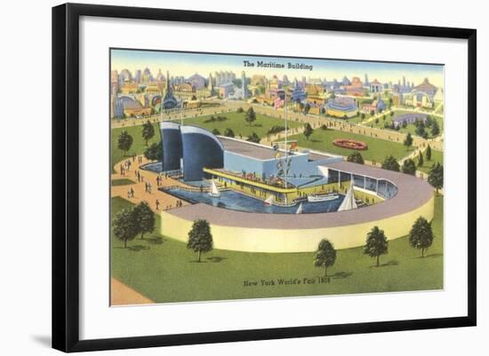 Maritime Building, New York World's Fair, 1939-null-Framed Art Print