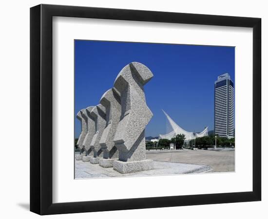 Maritime Museum and Meriken Park, Kobe, Kansai, Japan-null-Framed Premium Giclee Print