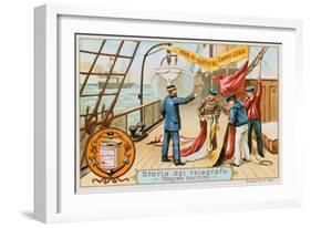 Maritime Telegraph, C1900-null-Framed Giclee Print