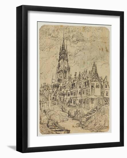 Maritime Village-Rodolphe Bresdin-Framed Giclee Print