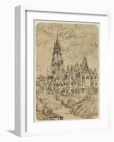 Maritime Village-Rodolphe Bresdin-Framed Giclee Print